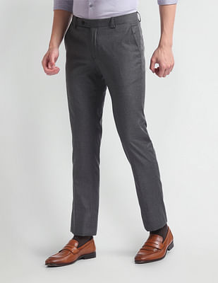 Arrow Tapered Fit Solid Trousers