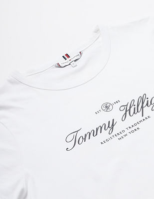 Logo Buy Slim Fit T-Shirt Signature Hilfiger Tommy