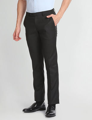 Arrow Tailored Regular Fit Twill Formal Trousers