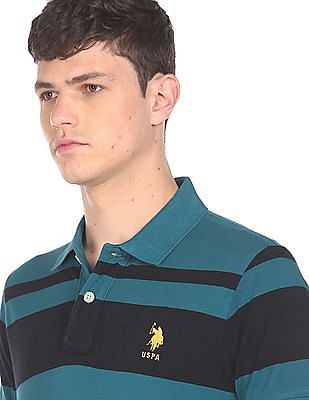 Lacoste Boys Short Sleeve Bold Stripe Polo Shirt 