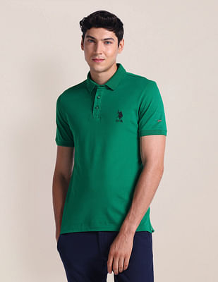 U S Polo Assn Solid Slim Fit Polo Shirt