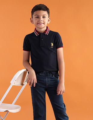 U S Polo Assn Kids Boys Solid Polo Shirt