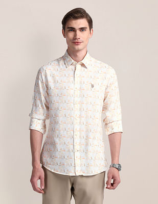 U S Polo Assn Tailored Fit Abstract Shirt