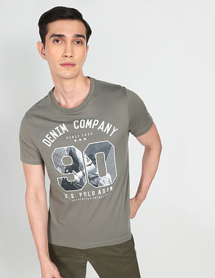 U S Polo Assn Denim Co Crew Neck Graphic Print T-Shirt