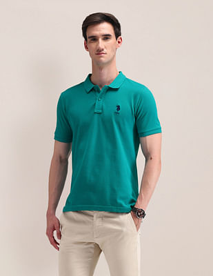 U S Polo Assn Solid Slim Fit Polo Shirt