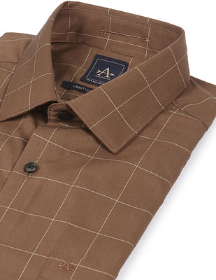 Buy Arrow Regular Fit Windowpane Check Shirt - NNNOW.com