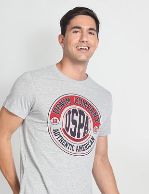 U S Polo Assn Denim Co Crew Neck Brand Print T-Shirt