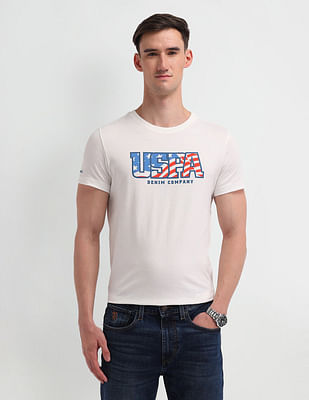 U S Polo Assn Denim Co Muscle Fit Brand Print T-Shirt