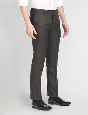 Arrow Hudson Regular Fit Twill Formal Trousers