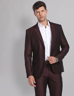 Ad By Arvind Solid Dobby Evening Two Piece Suit