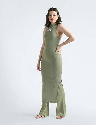 Calvin Klein Washed Rib Knit Maxi Dress