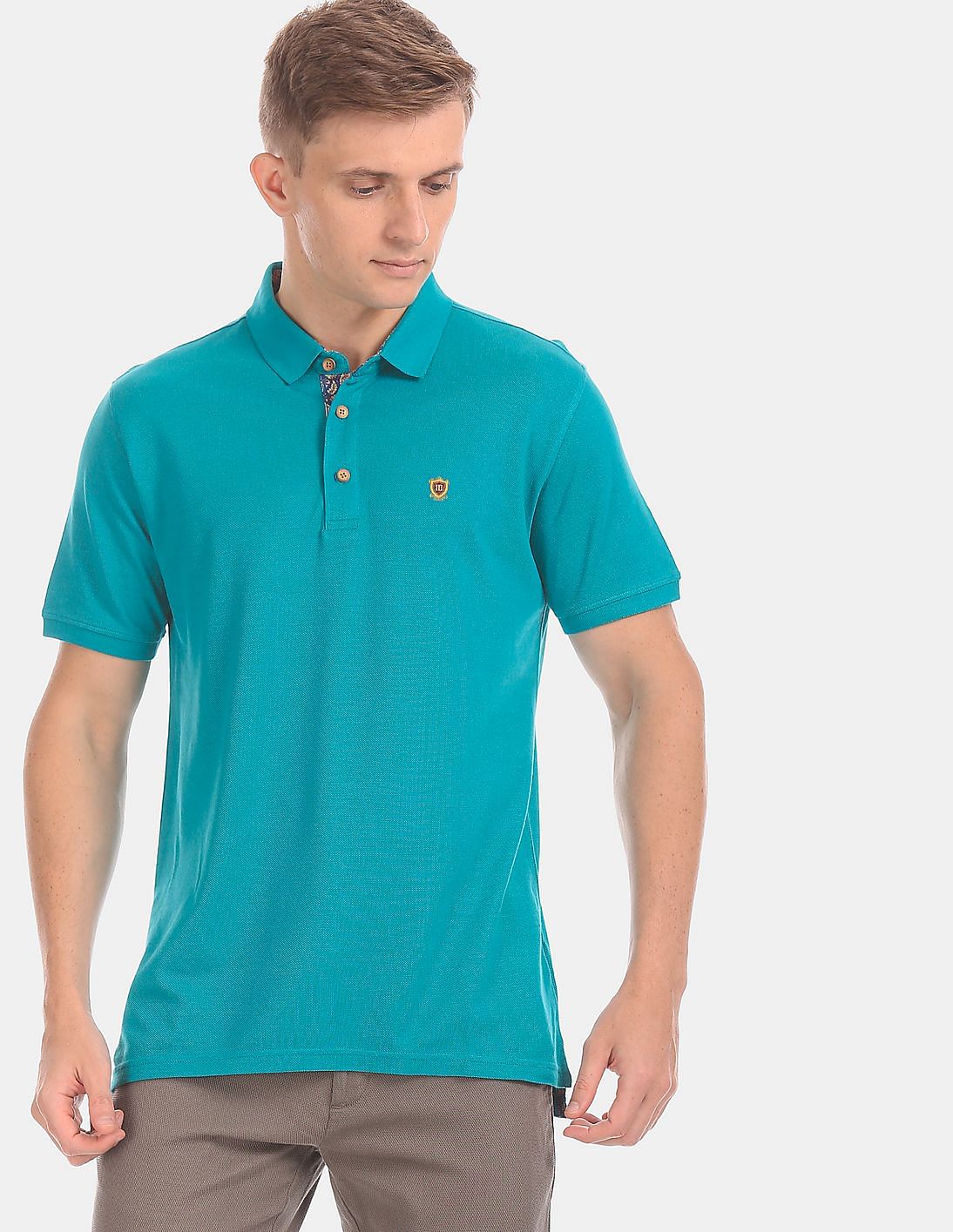 teal blue polo shirts