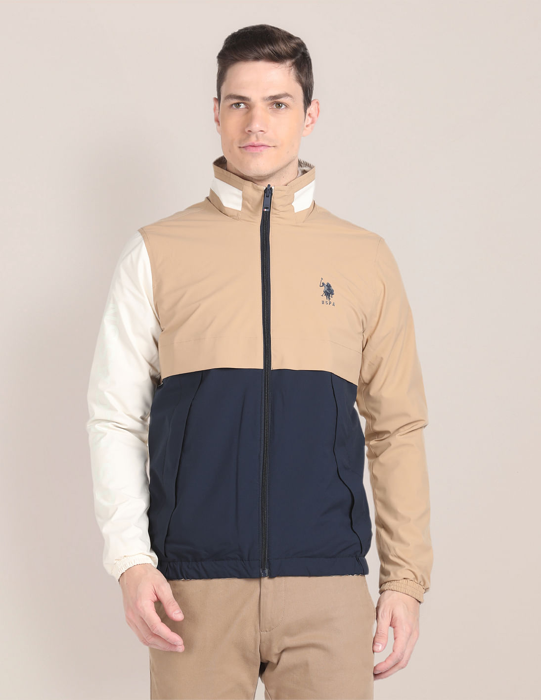 REVERSIBLE STAND COLLAR COAT Ameri