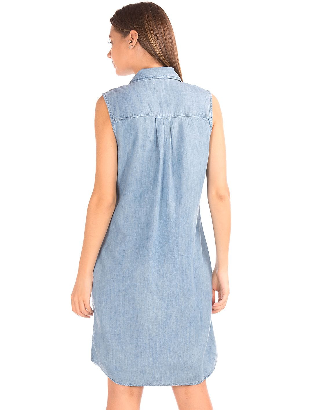 Buy GAP Women Women Blue Tencel Denim Lace Up Shirt Dress - NNNOW.com Buy GAP Women Women Blue Tencel Denim Lace Up Shirt Dress - NNNOW.com