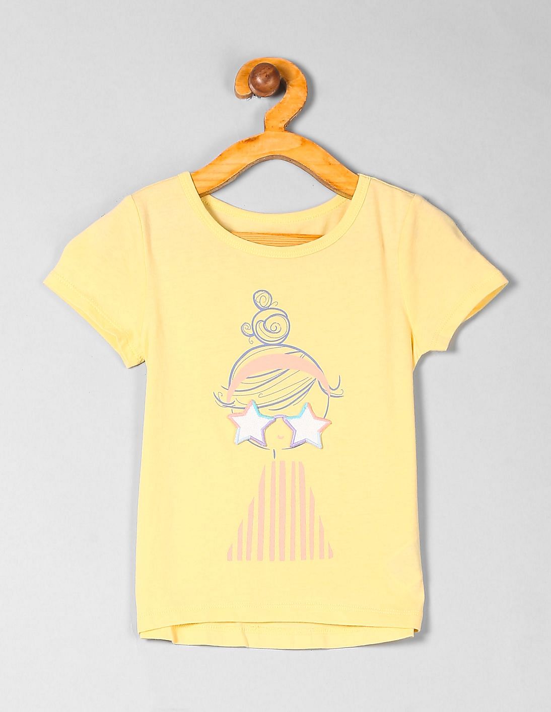 Buy GAP Toddler Girl Yellow Short Sleeve Graphic T-Shirt - NNNOW.com