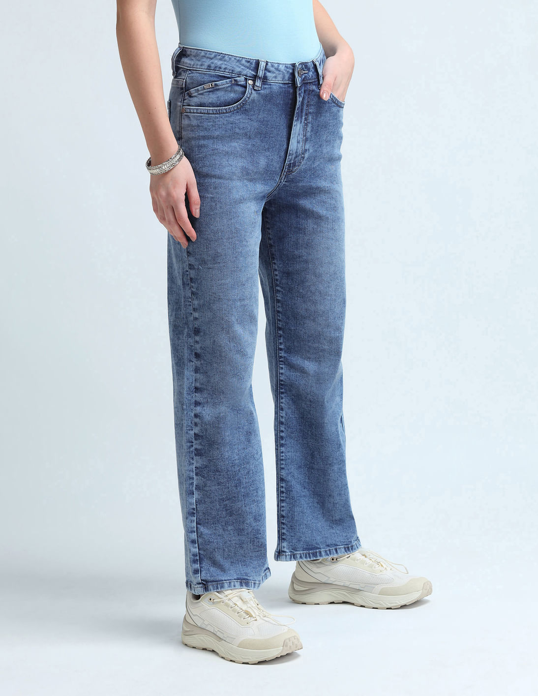 Buy U.S. Polo Assn. Women High Rise Wide Leg Jeans - NNNOW.com