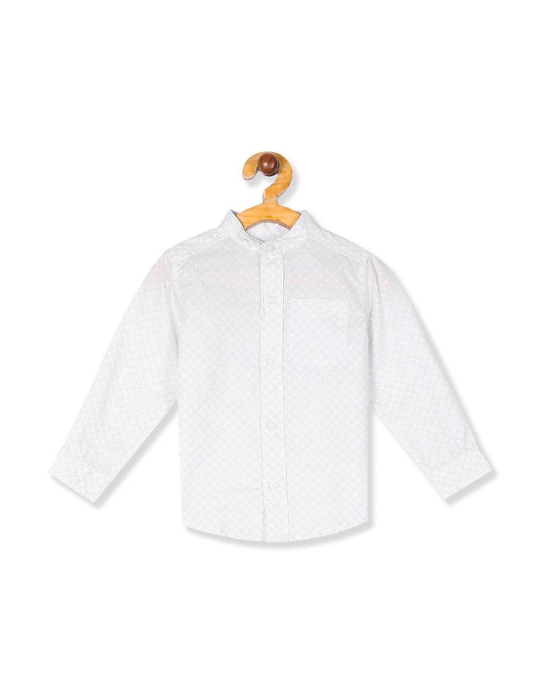 Buy The Children's Place Toddler Boy White Long Sleeve Band Collar
