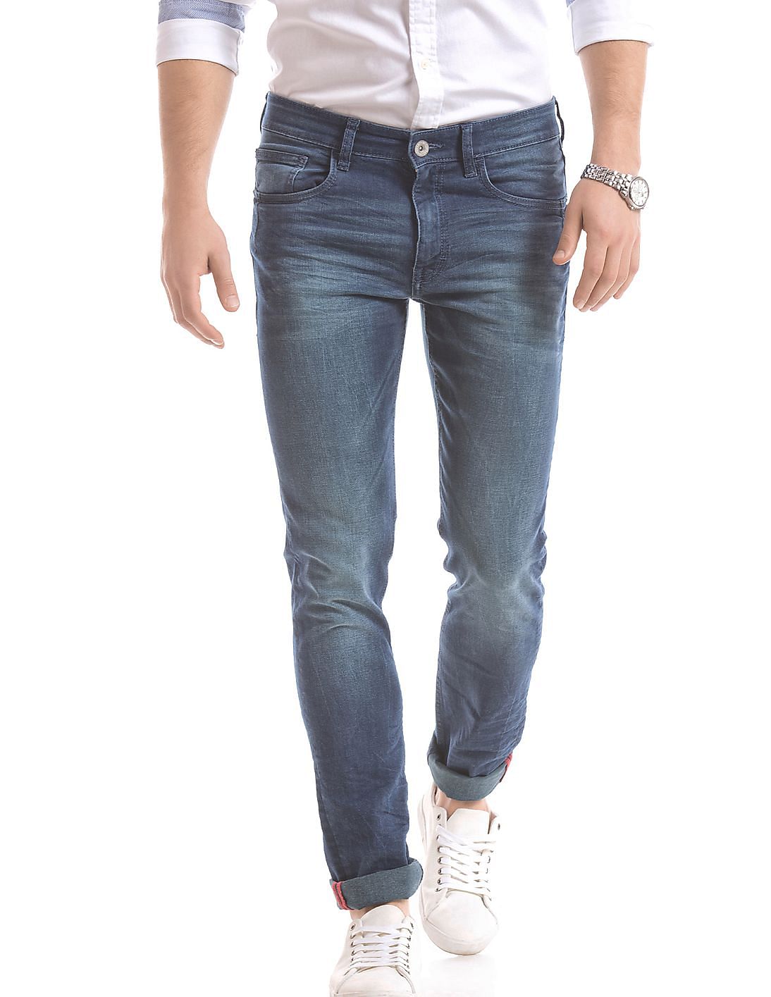 Buy Izod Men Skinny Fit Stone Wash Jeans - NNNOW.com