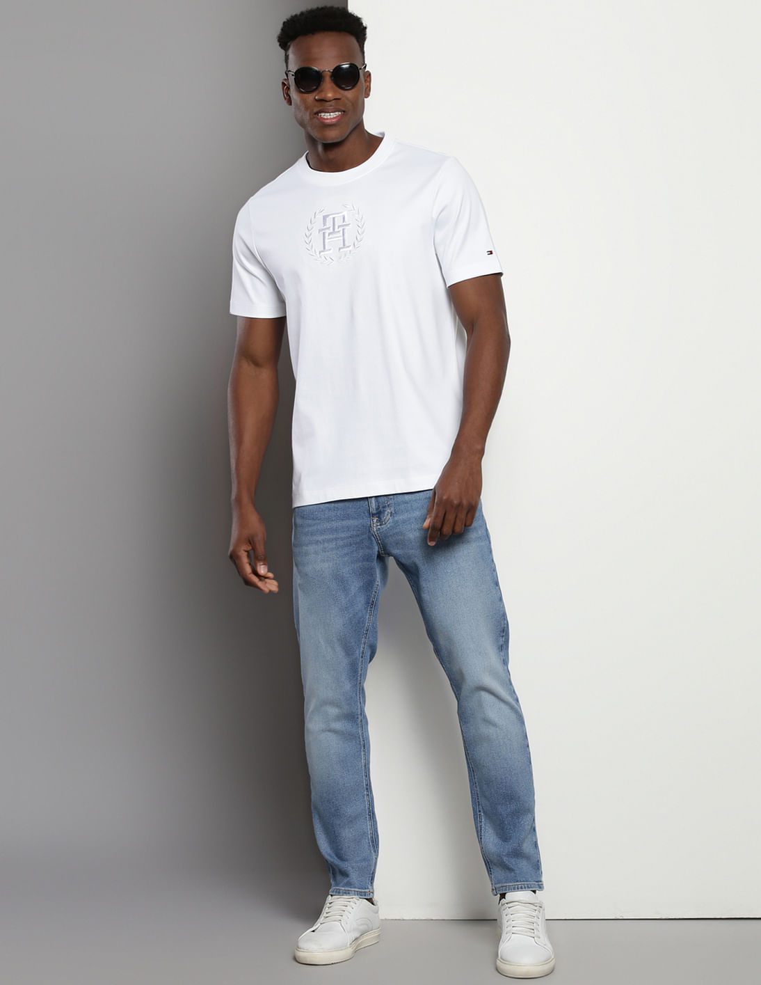 Buy Tommy Hilfiger Sustainable Embroidered Laurel T-Shirt