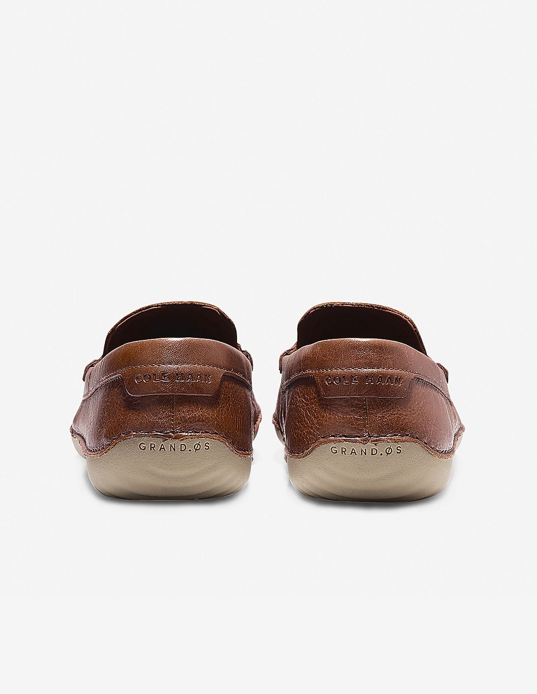 Buy Cole Haan Brown MotoGrand Penny Loafers - NNNOW.com display picture 1