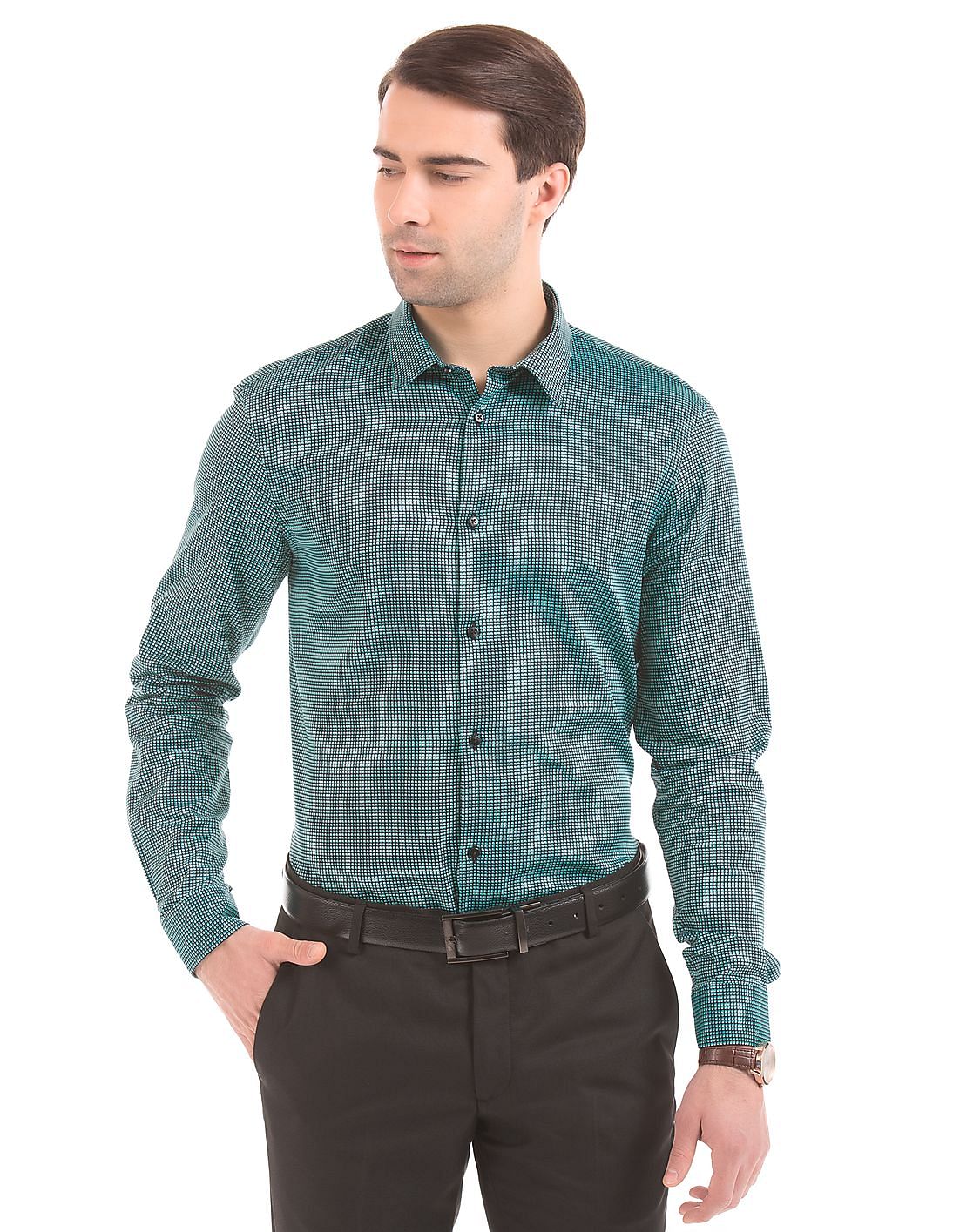 Buy Arrow Newyork Men Printed Slim Fit Shirt - NNNOW.com