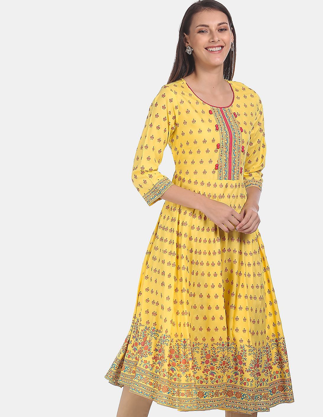 round anarkali kurta