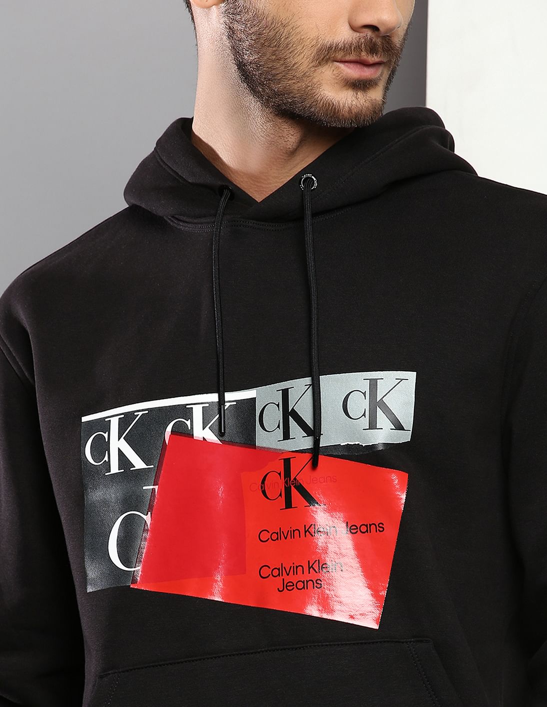 Monogram flock box hoodie on sale