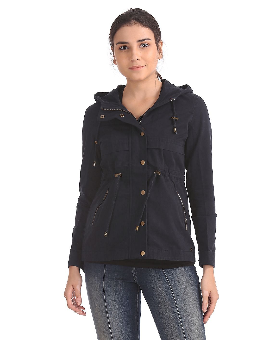 Buy U.S. Polo Assn. Women Regular Fit Hooded Jacket - NNNOW.com