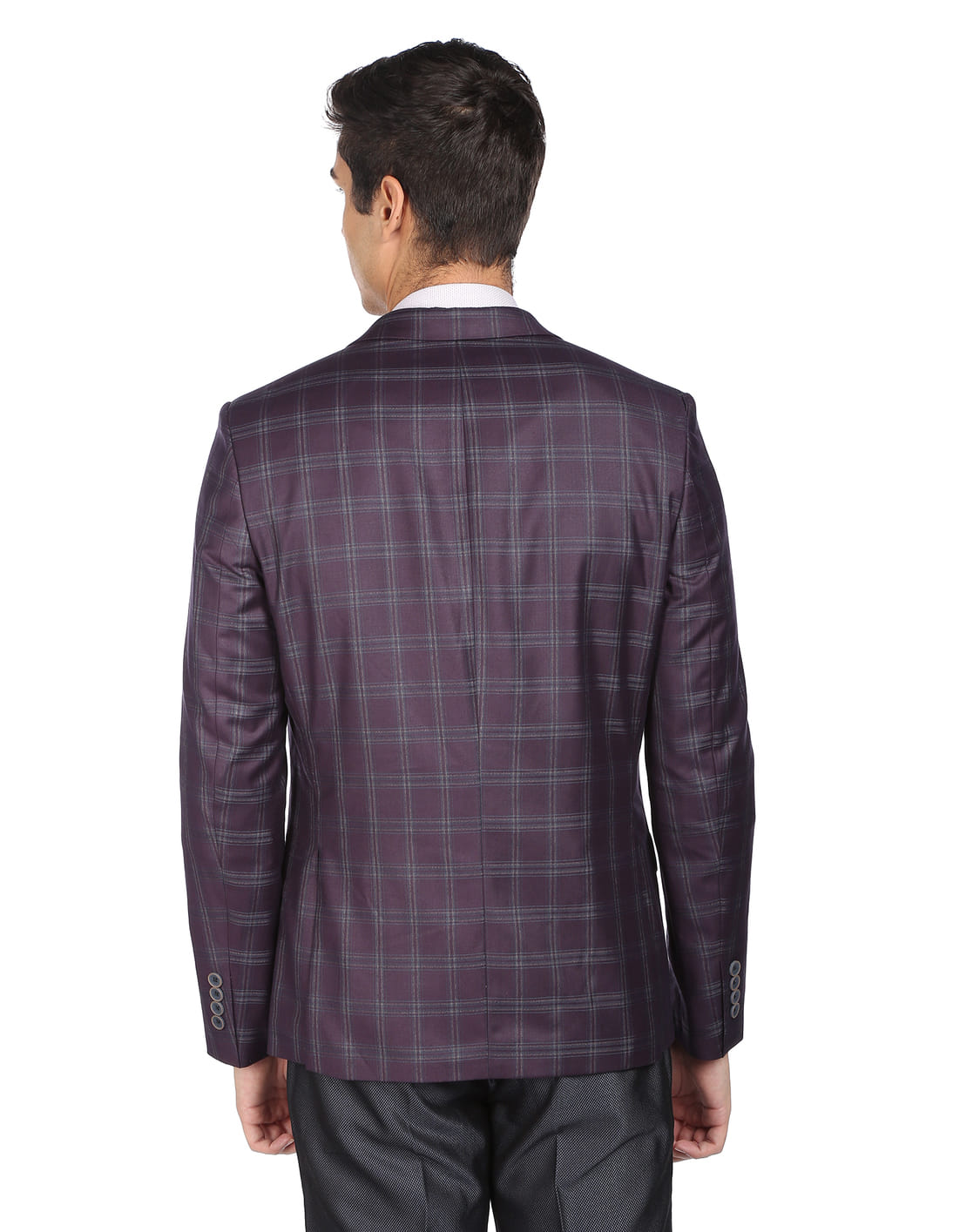 Buy AD by Arvind Tailored Regular Fit Tartan Check Blazer - NNNOW.com