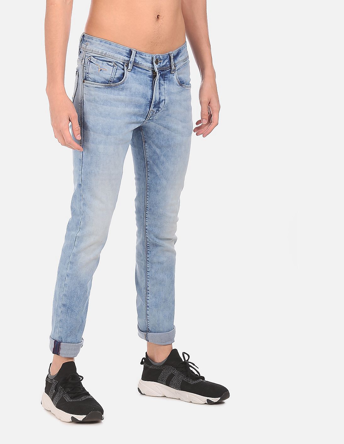 skinny acid wash jeans