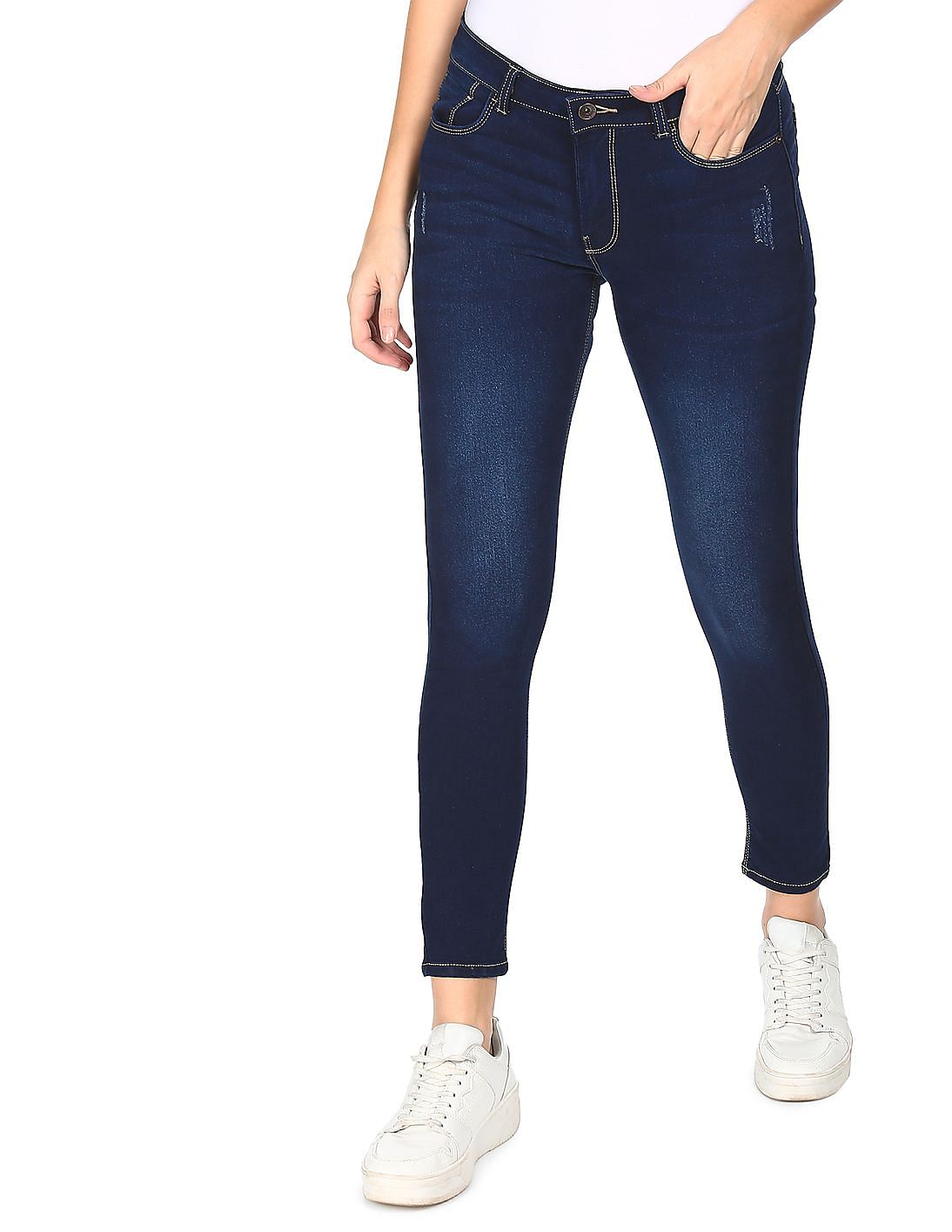 flying machine skinny women blue jeans