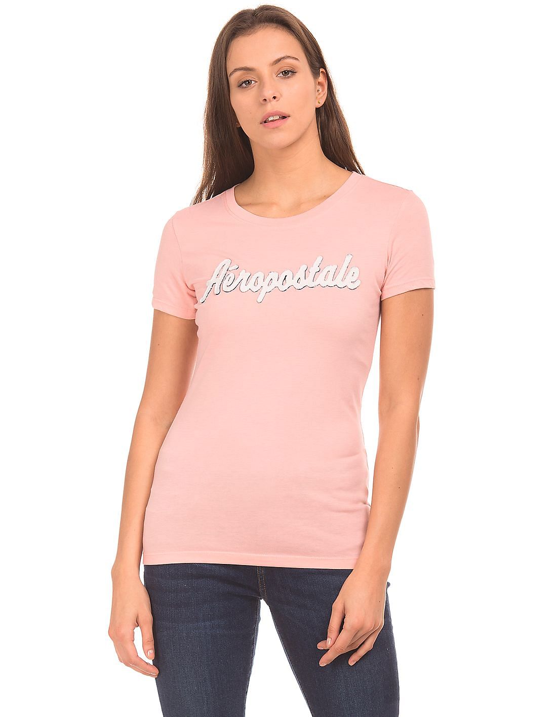 Buy Aeropostale Crew Neck Appliqued T-Shirt - NNNOW.com