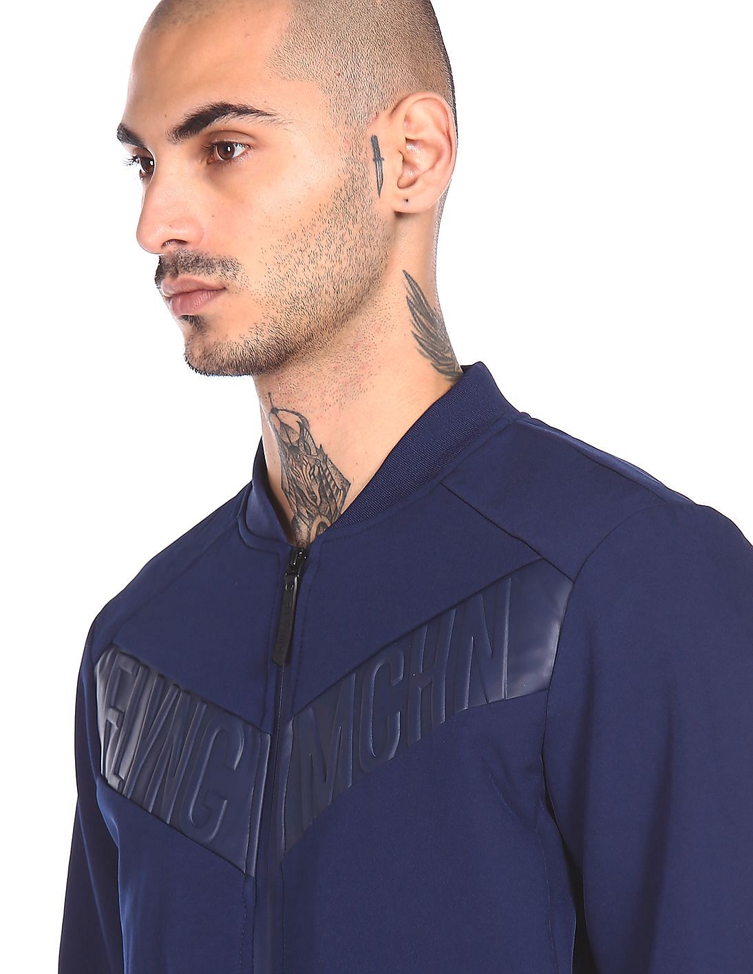 Nike logo cheap embossed bomber jacket