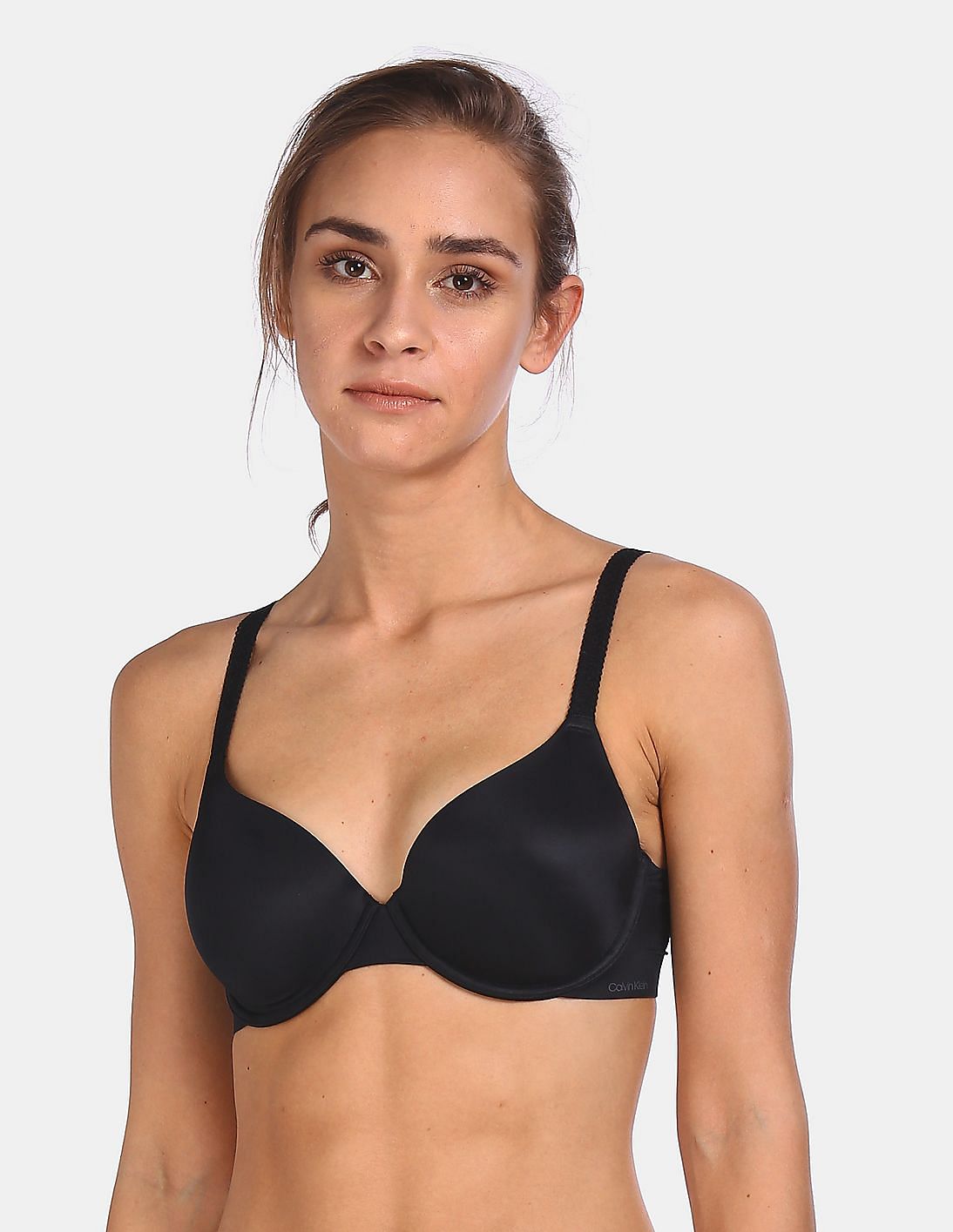 Calvin Klein Lightly Lined Essence Full Coverage Underwire T-Shirt Bra  (Black, 32A) at  Women's Clothing store
