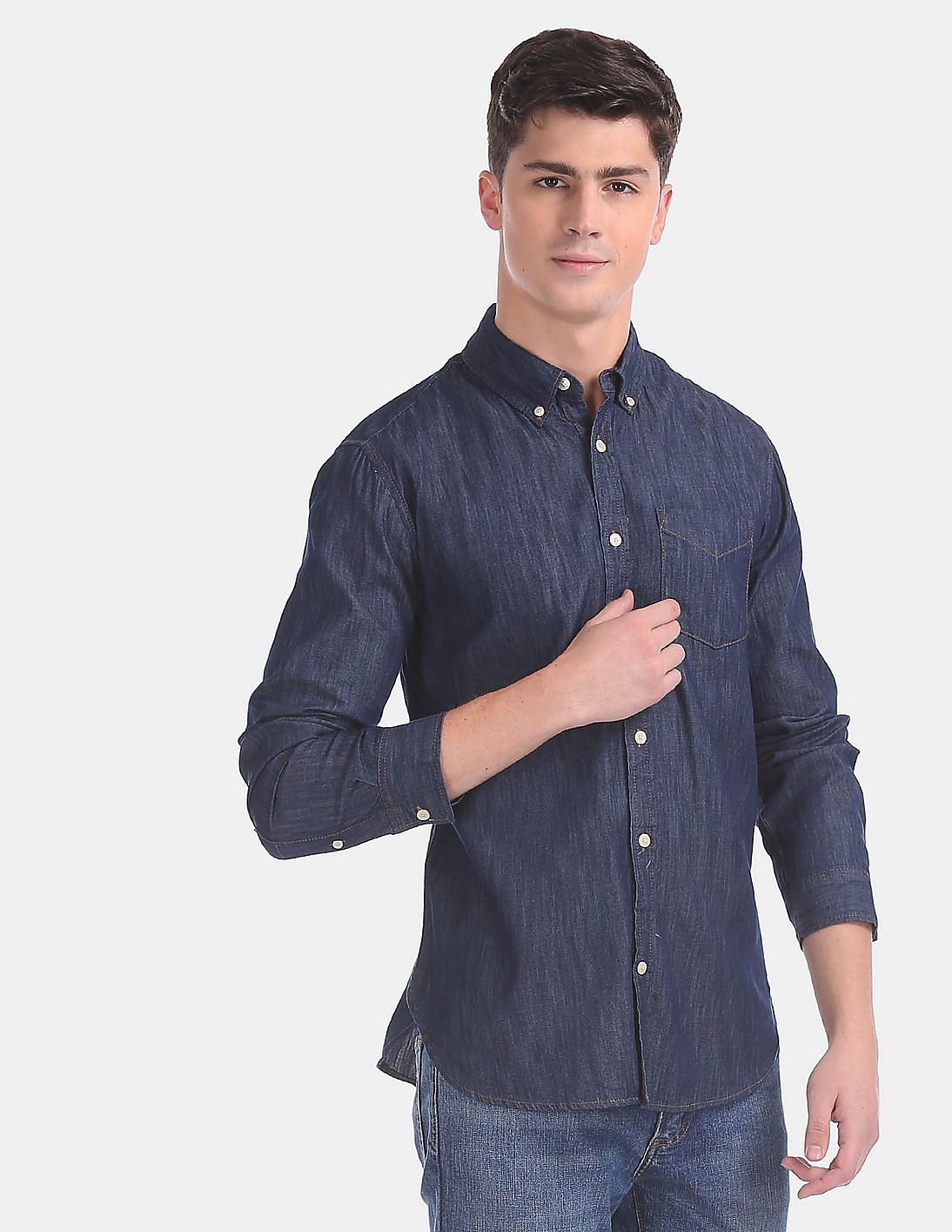 gap denim shirt mens