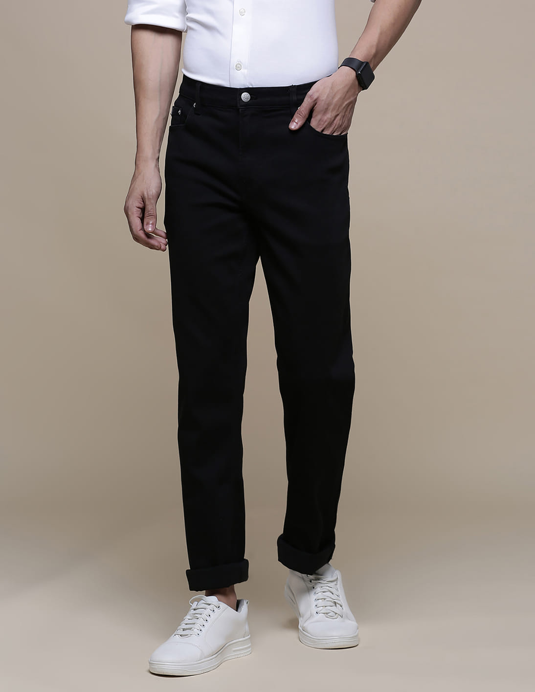 Buy Calvin Klein Men Black Mid Rise Clean Look Jeans