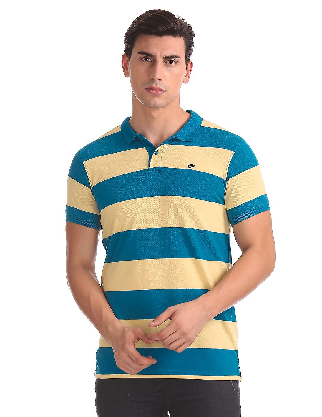 Buy Ruggers Regular Fit Striped Polo Shirt - NNNOW.com