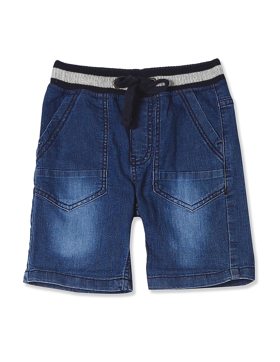 Buy Boys Blue Boys Drawstring Waist Denim Shorts online at