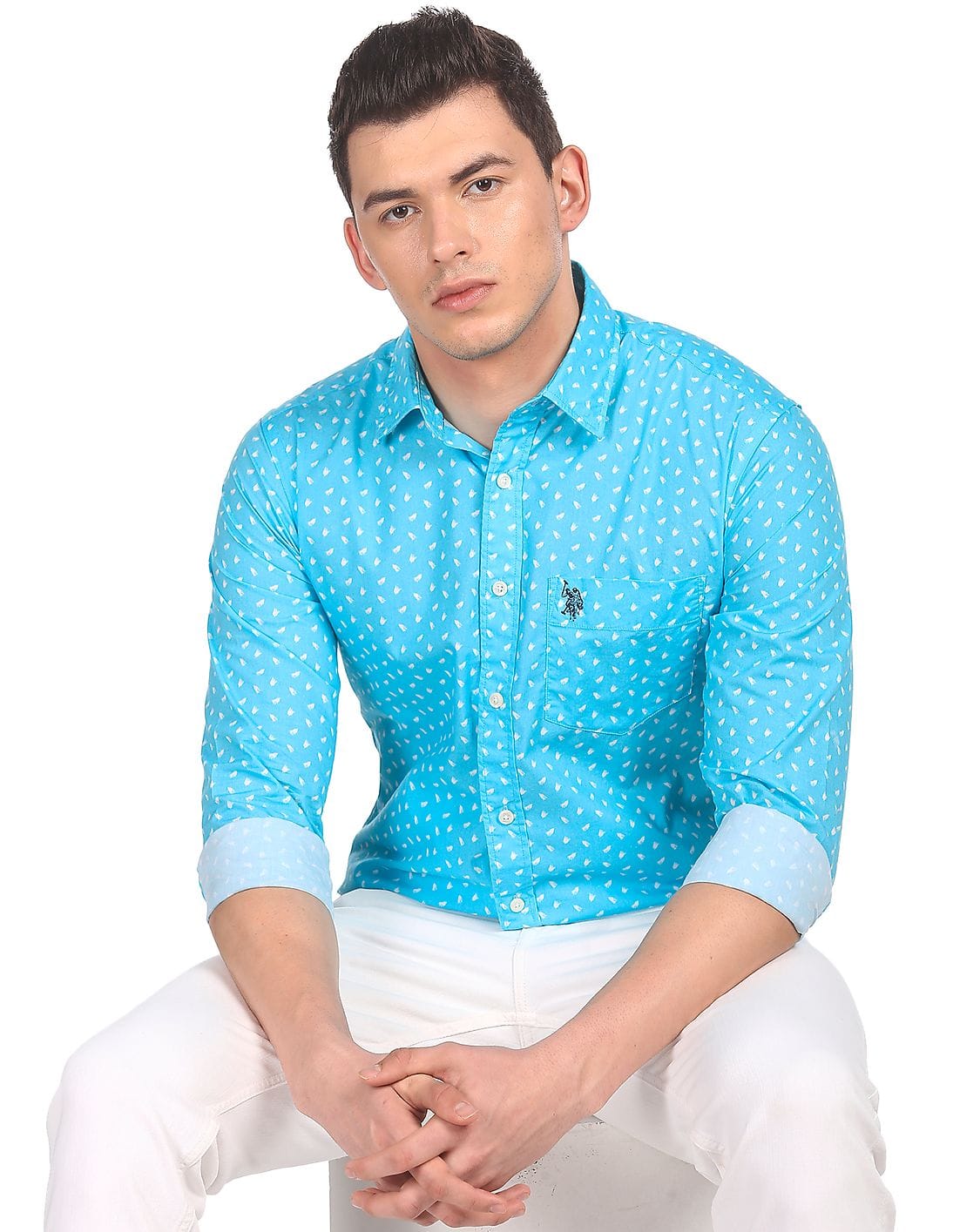 turquoise casual shirt