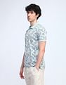 Flying Machine Floral Printed Cotton Polo Shirt
