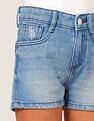 U.S. Polo Assn. Kids Girls Denim Solid Shorts