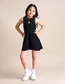 U.S. Polo Assn. Kids Girls Solid A-line Dress