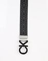 Calvin Klein Printed Black Leather Reversible Belts