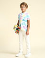 U.S. Polo Assn. Kids Boys Abstract Printed Regular Fit Polo Shirt