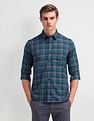 Arrow Sport Plaid Checked Manhattan Slim Fit Shirt