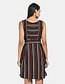 Flying Machine Women Striped Fit Flare Dress