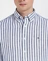 Tommy Hilfiger Striped Regular-Fit Linen Shirt