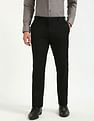 Tommy Hilfiger Regular-Fit Self-Design Mid-Rise Trouser
