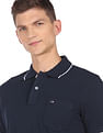 Arrow Sports Tipped Collar Solid Cotton Polo Shirt
