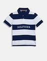 Tommy Hilfiger Kids Boys Multi Colorblock-Striped T-shirt for Fun Look